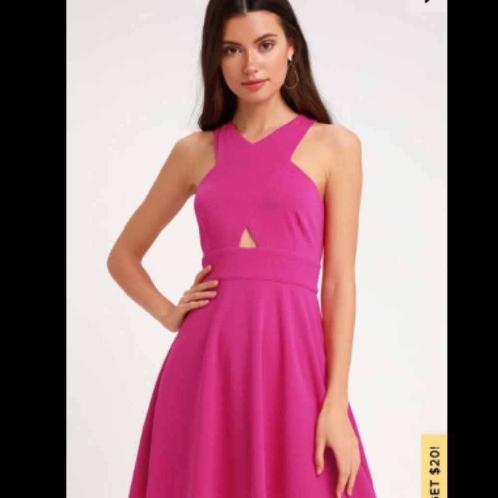 Lulu's Vibrant Fuscia Mini Dress